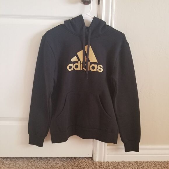 NWT ADIDAS Black Hoodie Sweatshirt - Picture 1 of 5